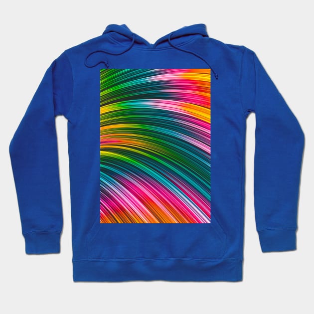 Color Prism Burst Wave. Rainbow Abstract Art Strands Hoodie by love-fi